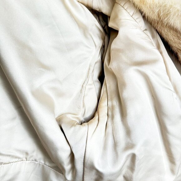 Vintage Eaton's Patchwork Blonde Mink Custom Made A line fur Coat S - Picture 12 of 15